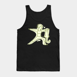 Yoga Pose Warrior Pose Yogi Gift Gym Clothes Fitness with Cat Tank Top